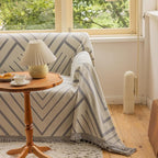 VClife Beige Gray Herringbone Couch Cover Modern Simple Style Geometric - Image 9