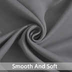 Yakamok Grey Room Darkening Curtains 52x108 inch Gray Grommet-Living Room | 2 - Image 3