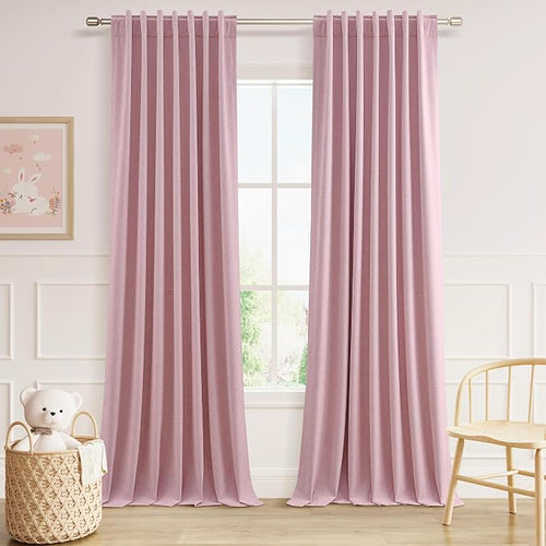 100% Blackout Curtains 120 Inch Length 2 Panels Set by Guken