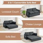 63" Velvet Convertible Sleeper Loveseat Sofa Bed, Pull Out Couch Bed - Image 5