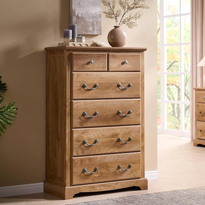 T4TREAM 48" Tall 6 Drawers Dresser Chests by T4TREAMFurniture