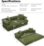 ZEIINPA Convertible Sleeper Sofa Bed - Image 2