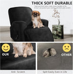 ANARACHON Leather Look Recliner Chair Covers Stay in Place 4-Piece Recliner - Image 6