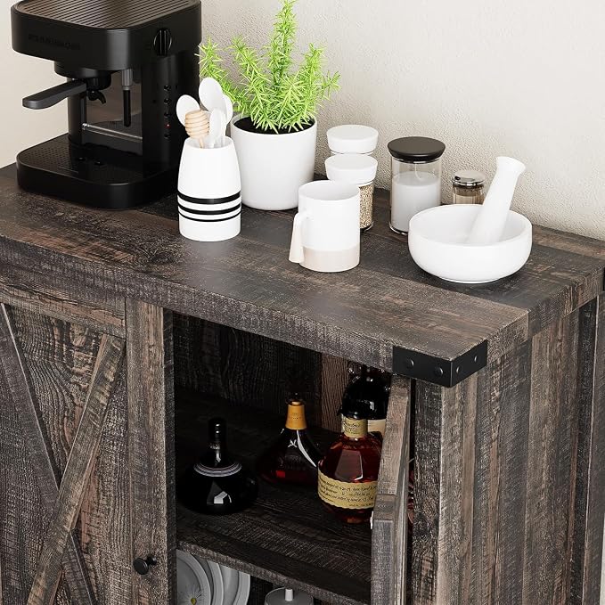 GarveeHome Small Storage Cabinet, Farmhouse Sideboard Buffet Cabinet - Image 6