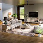 Bme Coffee Table for Living Room, Lyra Solid Wood Rectangle, Mid Century Modern - Image 6
