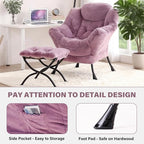 Tiita Lazy Chair with Ottoman, Comfy Leisure Sofa Armchair with Ottoman - Image 5