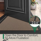 LUMI Outside Welcome Door Mat 36x59, Non-Slip Durable Rubber Easy Clean | Hello - Image 3