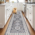 HEBE Boho Kitchen Mats for Floor 24''x96'', Non Slip Washable Runner Rug | by HEBE