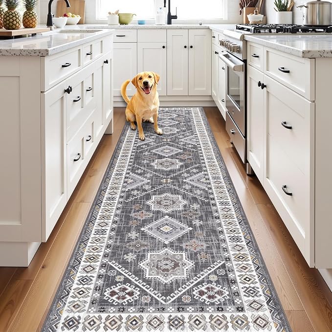 HEBE Boho Kitchen Mats for Floor 24''x120'', Non Slip Washable Runner Rug | - Image 8