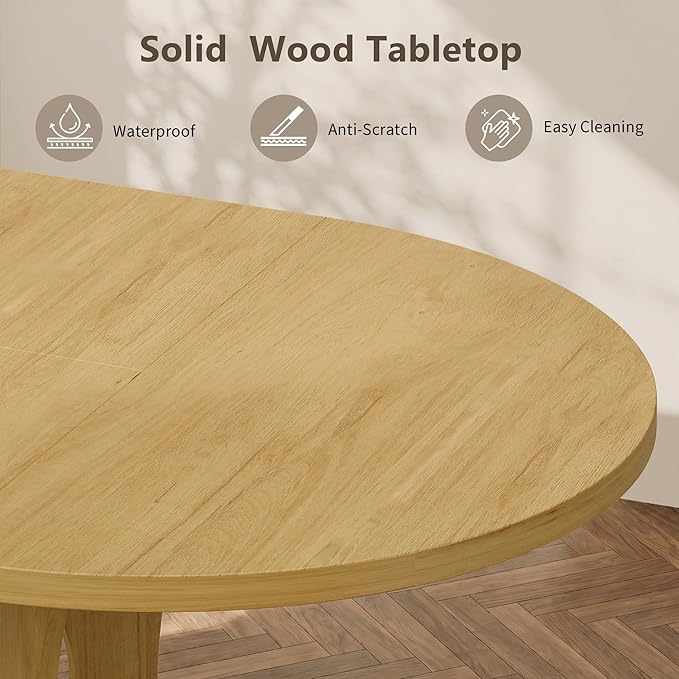 Einhomn 43-59" Extendable Round Dining Table, Kitchen Table - Image 5