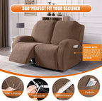 VANSOFY Oversized Recliner Cover, 2-Pieces Stretch Reclining Couch Cover - Image 5