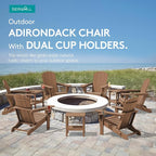 SERWALL Adirondack Chair with Cup Holders - Image 9
