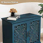 ARTPOWER Accent Cabinet with 2 Doors, Vintage Carved Wood Storage Cabinet - Image 5