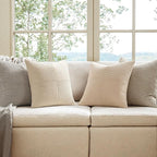 MIULEE Neutral Decorative Throw Pillow Covers 16x16 Inch Set of 4 - Image 2