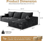 AUGOP 108" Sectional Couches for Living Room Modern Modular Sofa - Image 2