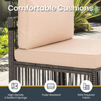 Pamapic 7-Piece Outdoor Sectional Set, Large Wicker Patio Furniture Set - Image 7