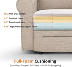 MCombo 78.3" Wall Hugger Power Loveseat Recliner Sofa - Image 10