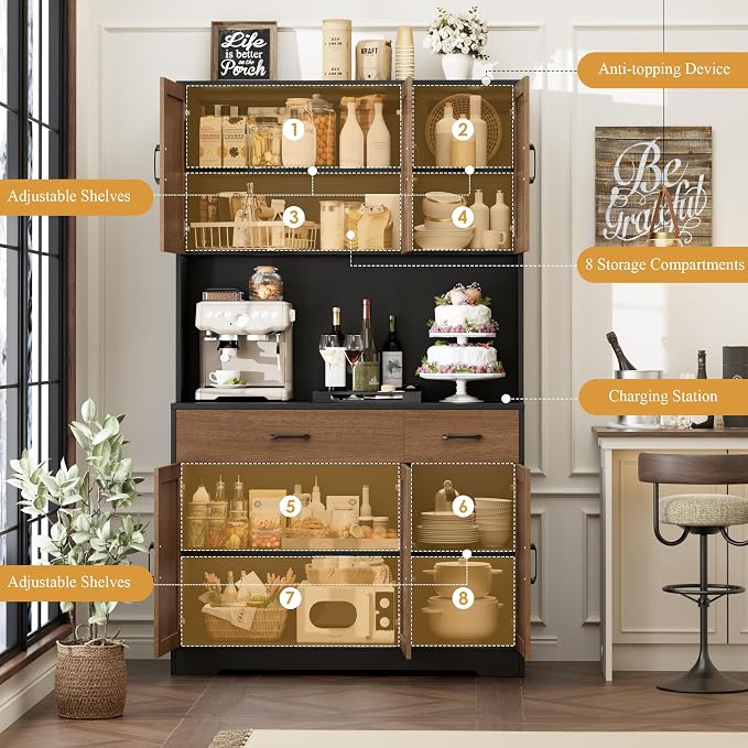 HOSTACK 71" Pantry Cabinet - Image 5