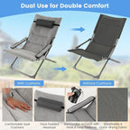 Giantex 5-Piece Patio Bistro Set, Folding Lounge Chairs - Image 6