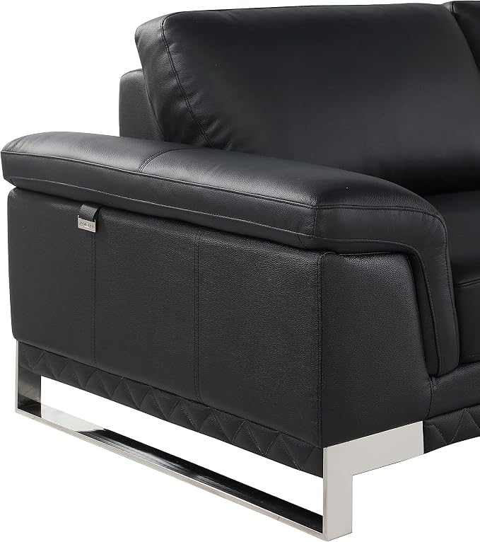 Blackjack Furniture Weston Collection Genuine Italian Leather Living Room Sofa - Image 12