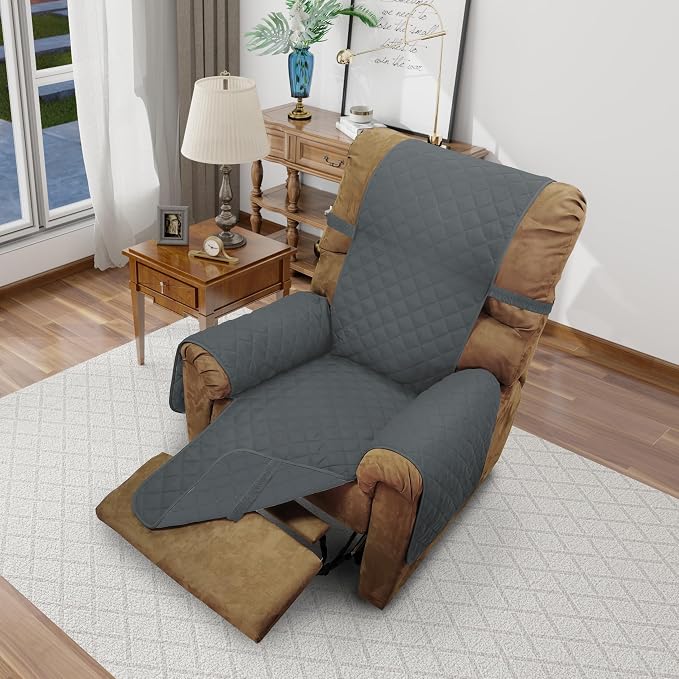 Reversible Chair Covers for Recliner Oversized, Dark Blue | Recliner Oversized by LuxshareHome