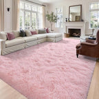 Noahas 8x10 Extra Large Pink Fluffy Soft Area Rug Non-Slip - Image 2