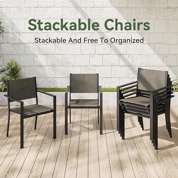 Aoxun 7-Piece Patio Table and Chairs Set - Image 6