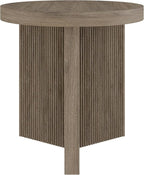 Henn&Hart 22" Fluted Scandinavian Round End Table, Ribbed Side Table, Nightstand - Image 6