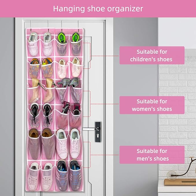 SAVERHO Hanging Shoe Organizer, Over The Door Shoe Organizer - Image 3