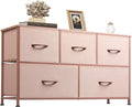 WLIVE Dresser for Bedroom with 5 Drawers, Wide Chest of Drawers, Fabric Dresser by WLIVE