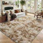 5x7 Tie-Dyed Beige Fluffy Soft Area Rug Non-Slip by ModernHomeDecor