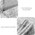 Soalmost 6x6 Grey Round Rug 6ft Circle Living Room Area Rugs Non-Slip | - Image 6