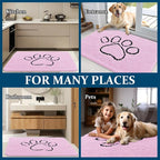 OLANLY Dog Door Mat for Muddy Paws 30x20, Paw Print Design Chenille Mud Mat | - Image 8
