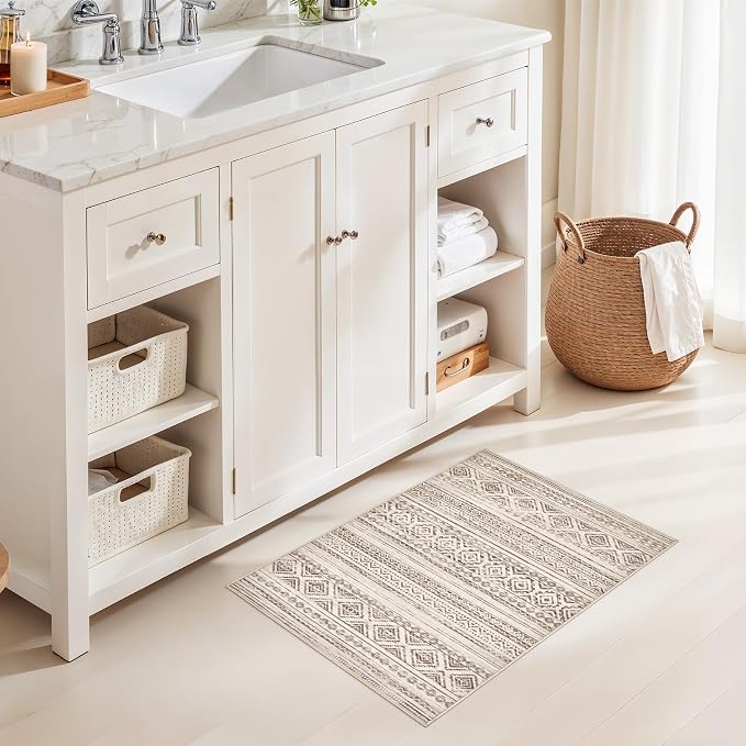 cotiled Washable 2x3 Entryway Rugs: Boho Moroccan Soft Small Rug | Solve Modern - Image 6