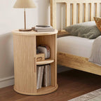 LINSY HOME Round Fluted End Table, Tall Side Table - Image 4