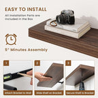 fuqing Floating Shelves for Wall, Wall Mounted Wood Floating Shelf - Image 6