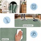 GarveeHome Round Rugs 4ft Scalloped Washable Small Circle Rug - Image 6