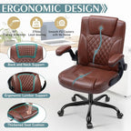 Leather Office Chair, PU Home Computer Desk Chairs - Image 6