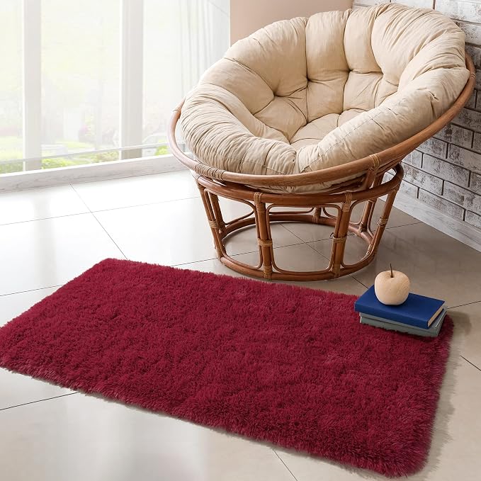 Chicrug Soft Runner Rug for Bedroom Living Room Plush Fluffy Rug 2x4 | Shag - Image 5
