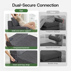 Convertible 4-in-1 Folding Sofa Bed Boneless Sleeper Chair Couch Foldable - Image 5