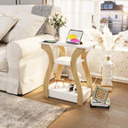 FROMJBEST End Table with Charging Station, Side Table with USB Ports and Outlets - Image 5