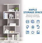 Cozy Castle Set of 2 Geometric Bookcase, S-Shaped Modern Bookshelf, Room - Image 9