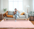 Pink Rugs for Bedroom Girls, Fluffy 4x6 Soft Plush Fuzzy Shaggy Kids Area Rug - Image 8