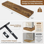 fuqing Floating Shelves for Wall, Wall Mounted Wood Floating Shelf - Image 3