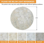 Aelenmu Round Rug 8ft Washable Rug - Image 2