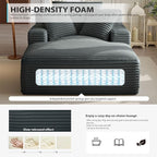 50 Inch Chaise Lounge Chair Indoor, Oversized Corduroy Upholstered Boneless - Image 3