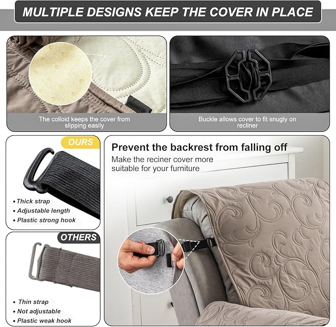 100% Waterproof Recliner Chair Cover, Recliner Chair Covers - Image 6