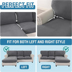 H.VERSAILTEX Sectional Couch Covers 6 Pieces Stretch Sofa Covers - Image 5