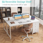 Lufeiya White Computer Desk - Image 4