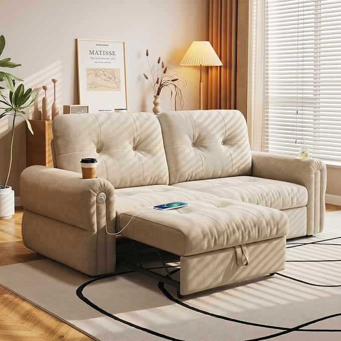 Convertible Couches, Queen Size Pull Out Sofa Bed - Image 9